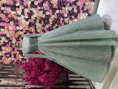 Haute Couture Kleid Mintgrün