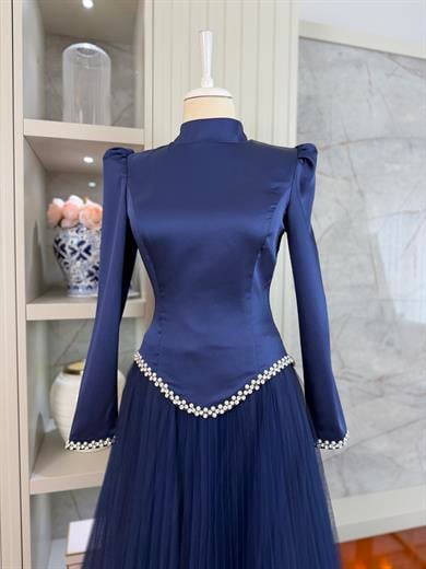 Hazel Abiye Lacivert