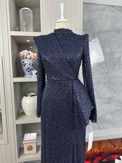 İnci Abiye Lacivert