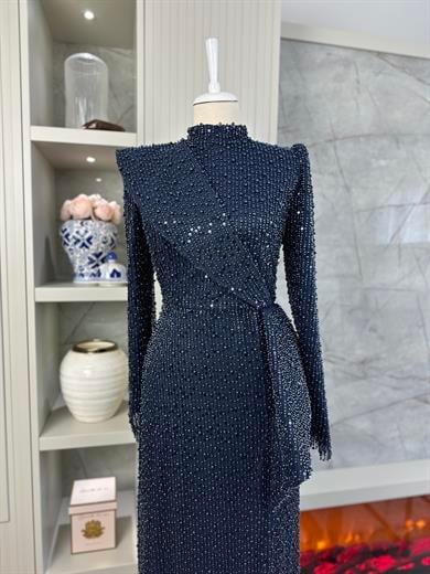 İnci Abiye Lacivert