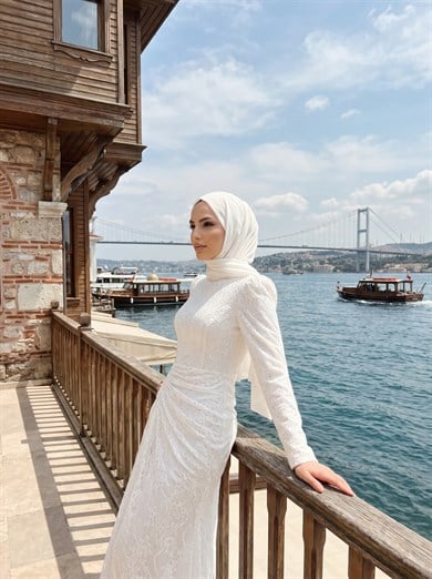 Kayla Abiye Beyaz