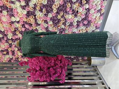 Komple İşlemeli Tasarım Abiye Zümrüt