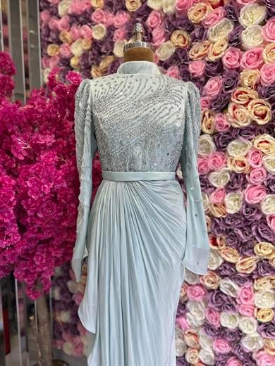 Krinkıl Saten Abiye Mint