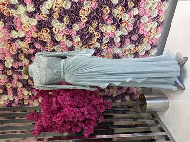 Krinkıl Saten Abiye Mint