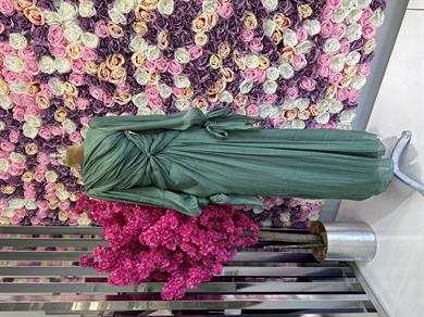 Krinkıl Saten Abiye Yeşil