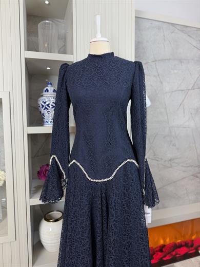 Leyla Dantel Takım Lacivert