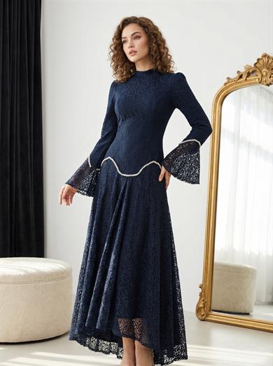 Leyla Dantel Takım Lacivert