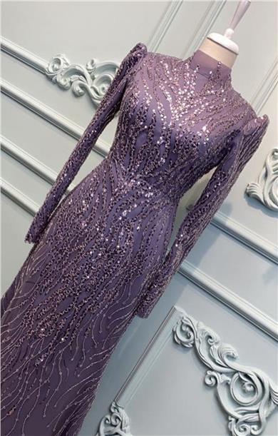 Lila Haute Couture Kleid
