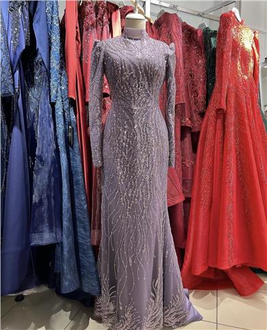 Lila Haute Couture Kleid