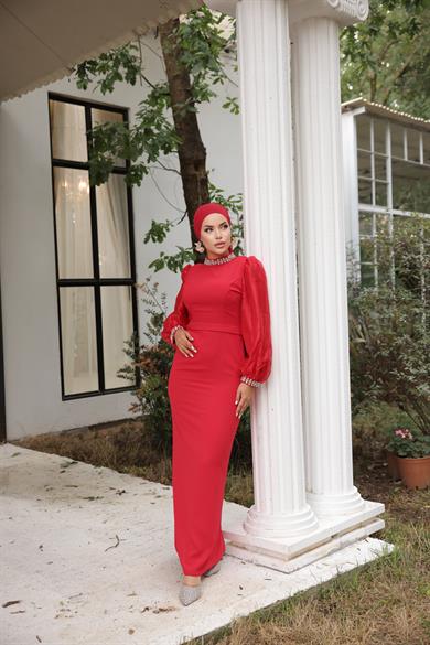 Lilyum Abiye Kırmızı