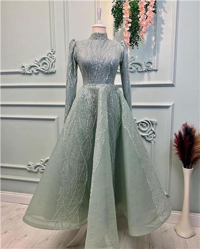 Mintgrünes Haute Couture Kleid