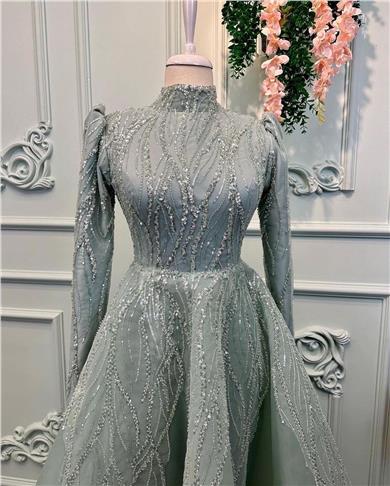 Mintgrünes Haute Couture Kleid
