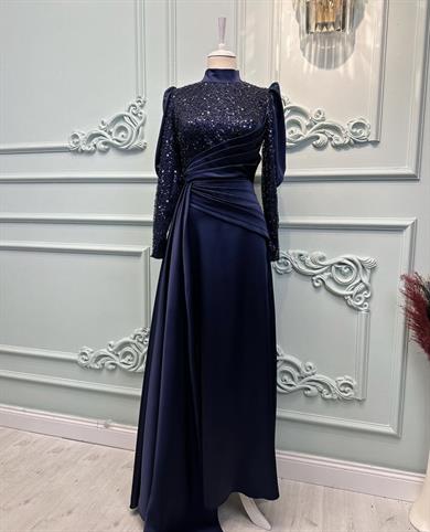 Pelerinli Saten Abiye