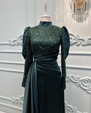 Pelerinli Saten Abiye