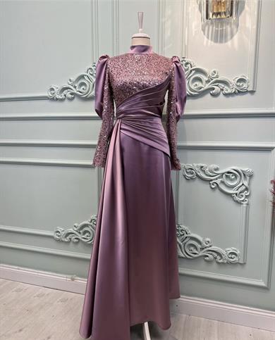 Pelerinli Saten Abiye