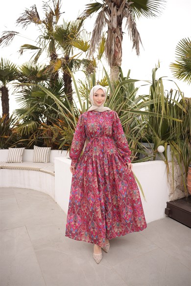 Pınar Elbise Bordo