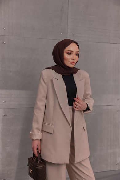 Premium Kalite Ceket Bej