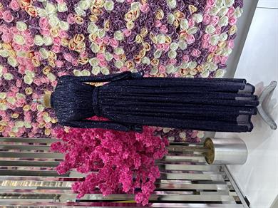 Zara Pailetten Abendkleid Dunkelblau