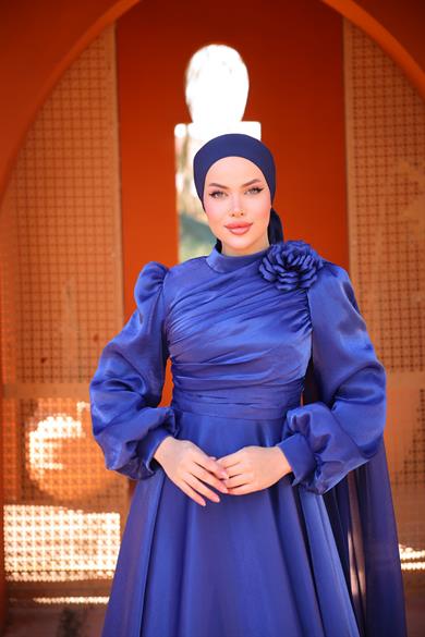 Zarif Tasarım Abiye Lacivert