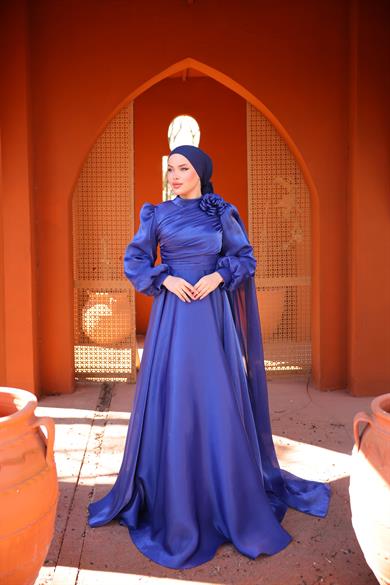 Zarif Tasarım Abiye Lacivert