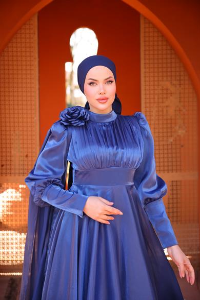 Zarif Tasarım Abiye Lacivert