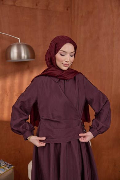 Zarif Tasarım Elbise Bordo