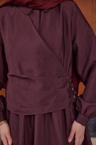 Zarif Tasarım Elbise Bordo