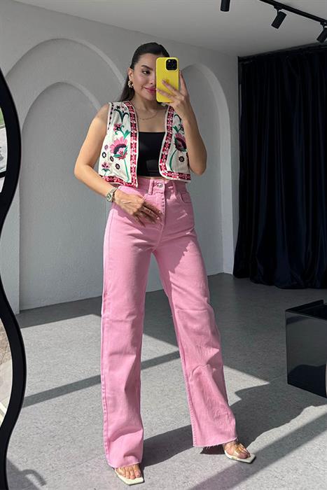 Afra Orijinal Pembe Palazzo Jean