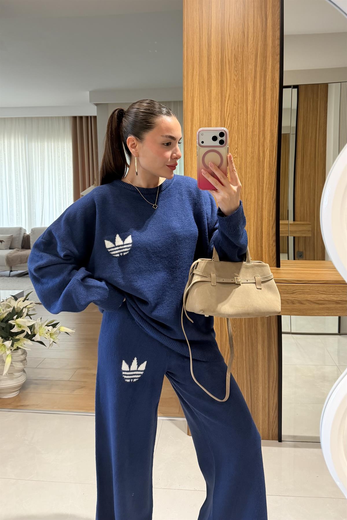 Agatha Lacivert Triko Takım