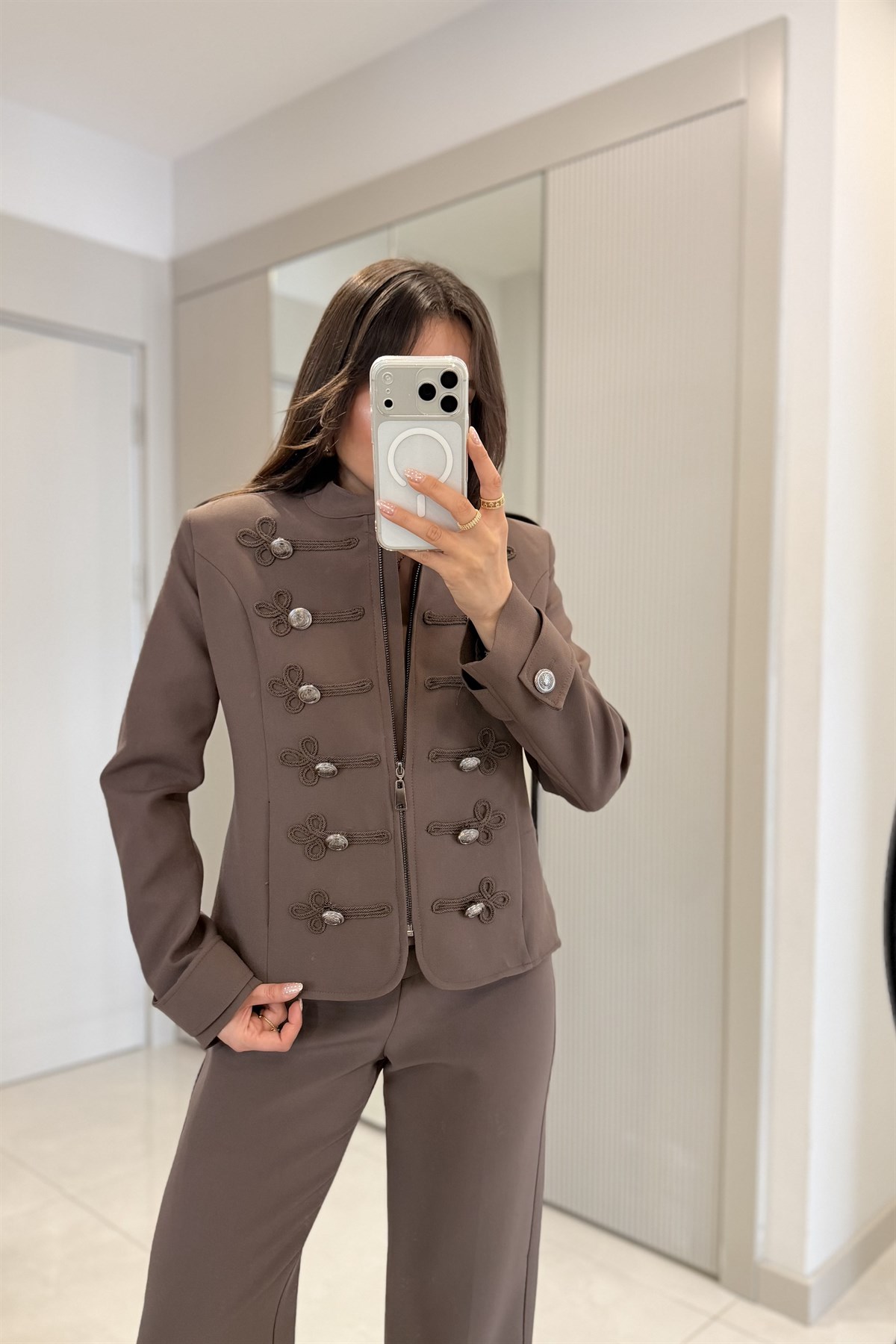 Albert Kahve Napolyon Premium Ceket