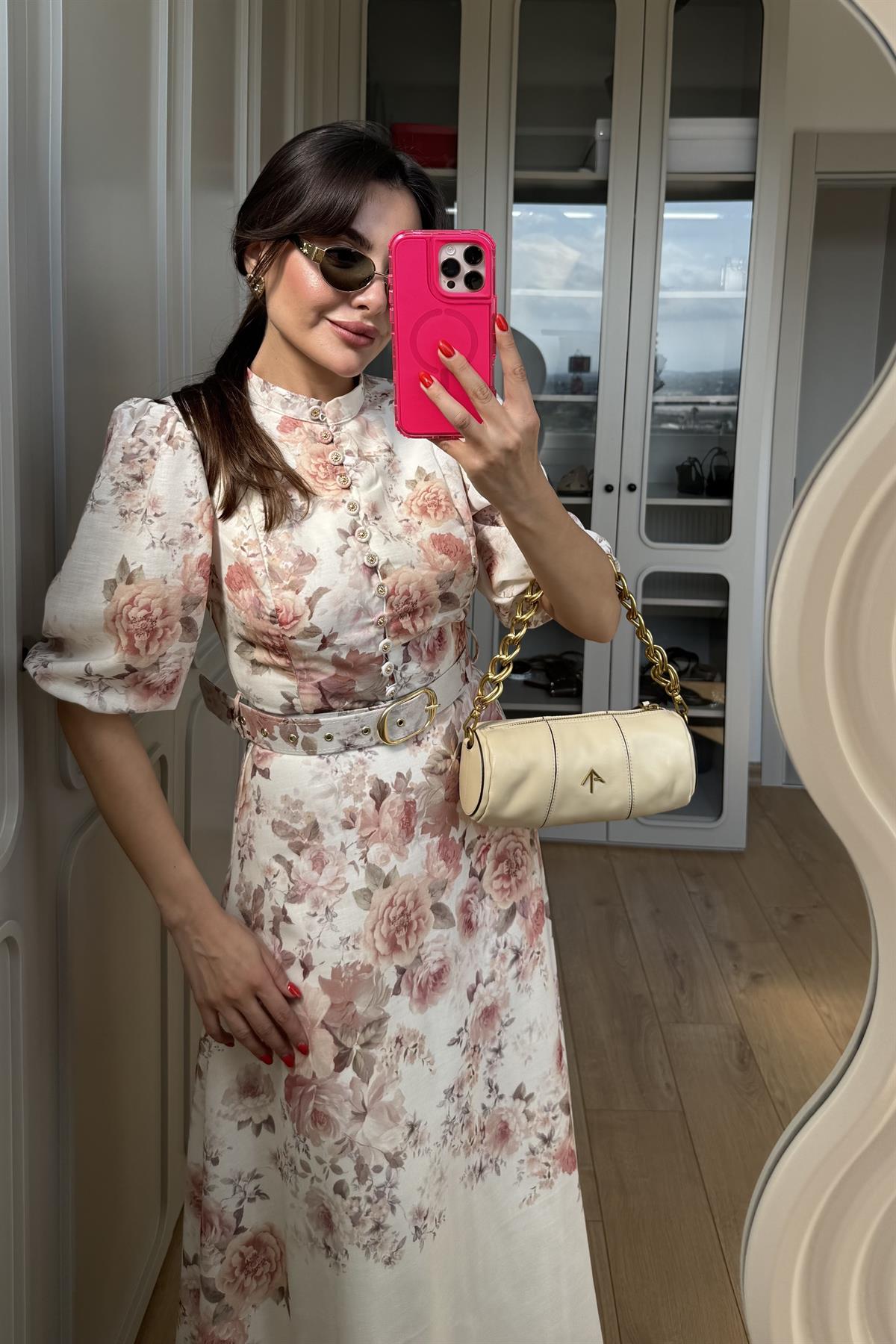 Alice Maxi Romantik Vintage Görünümlü Elbise