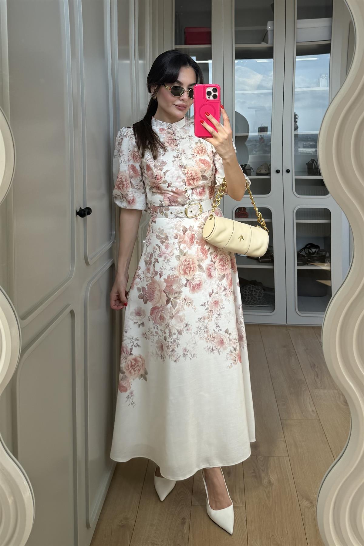 Alice Maxi Romantik Vintage Görünümlü Elbise