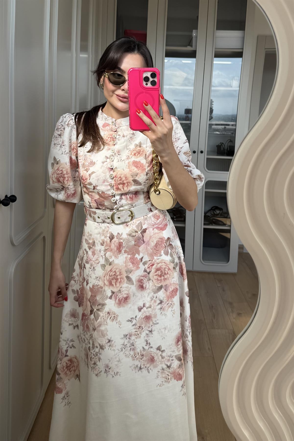 Alice Maxi Romantik Vintage Görünümlü Elbise