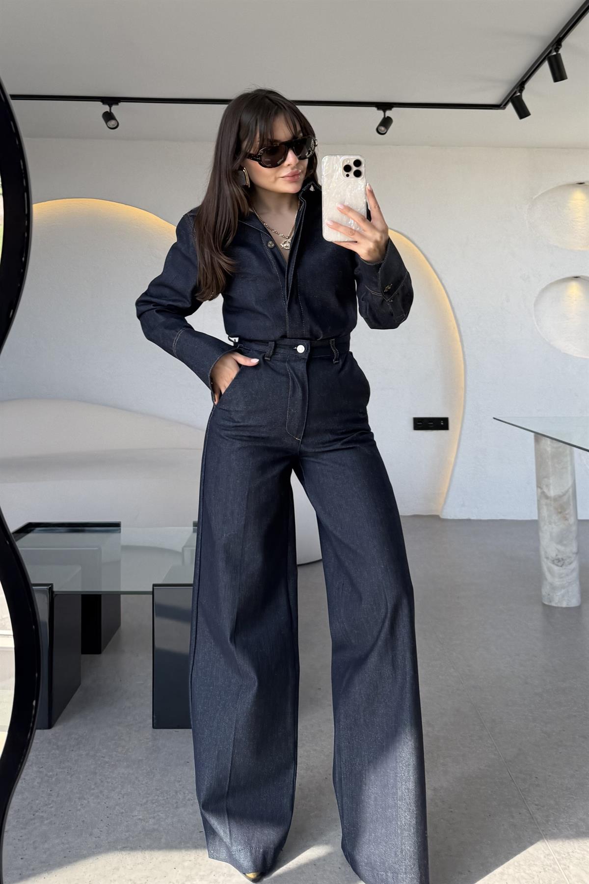 Alonso Denim Palazzo Pantolon 