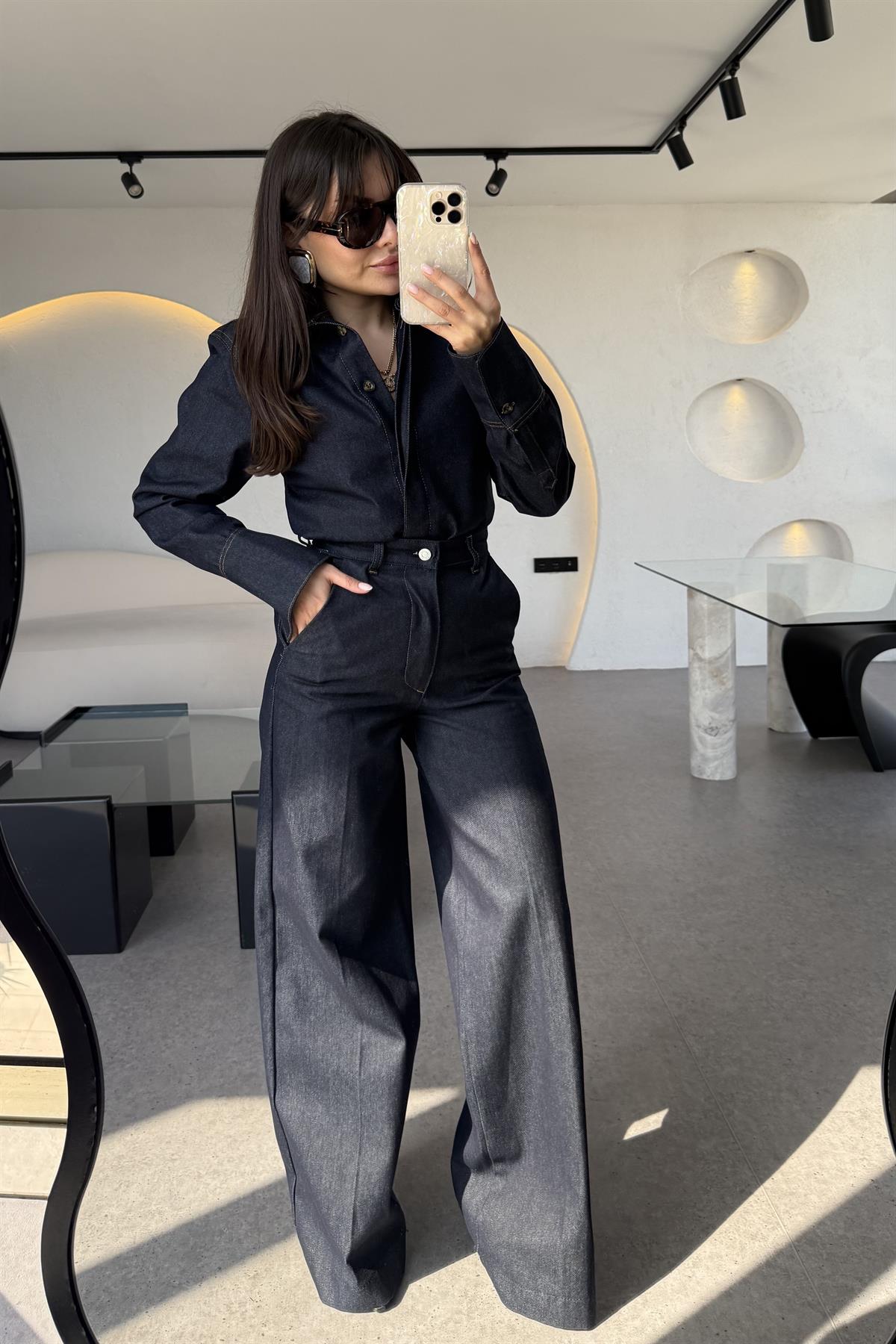 Alonso Denim Palazzo Pantolon 