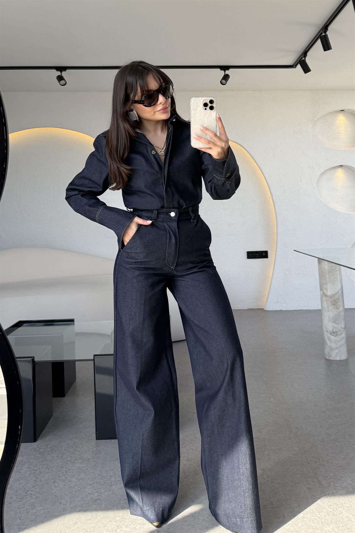 Alonso Denim Palazzo Pantolon 