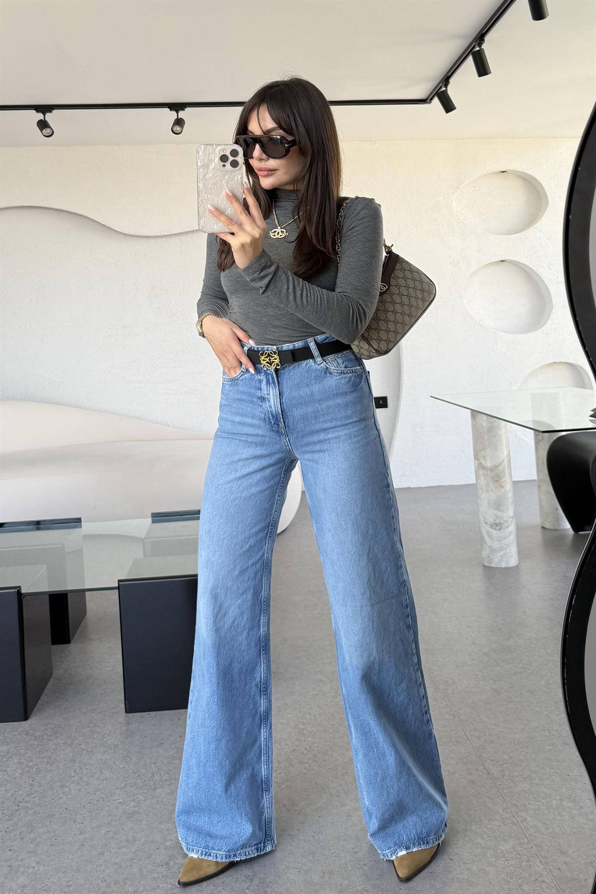 Alora Midblue Palazzo Jean