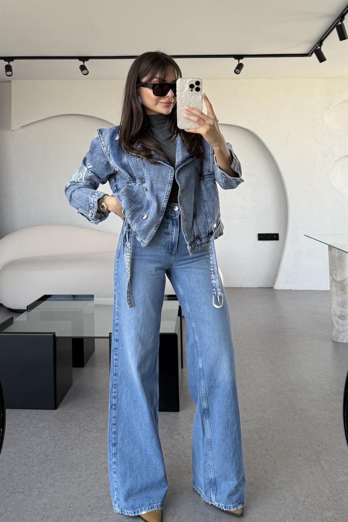 Alora Midblue Palazzo Jean