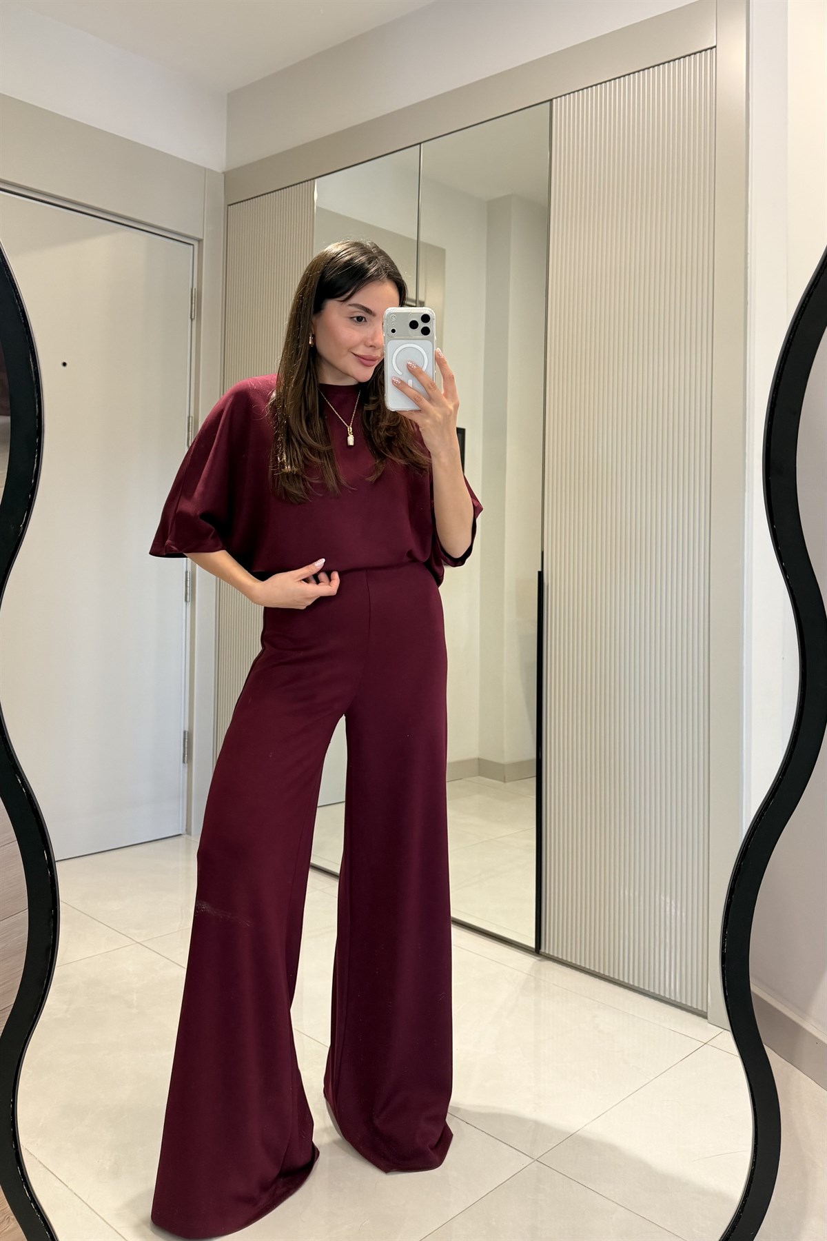 Alore Bordo Modal Eşofman Takım