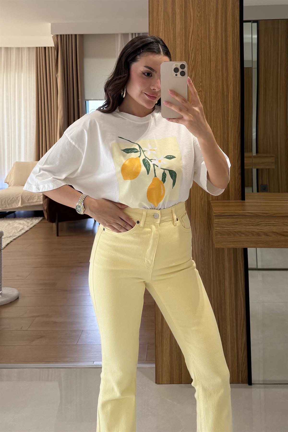 Amalfi Limon Baskılı Tshirt 