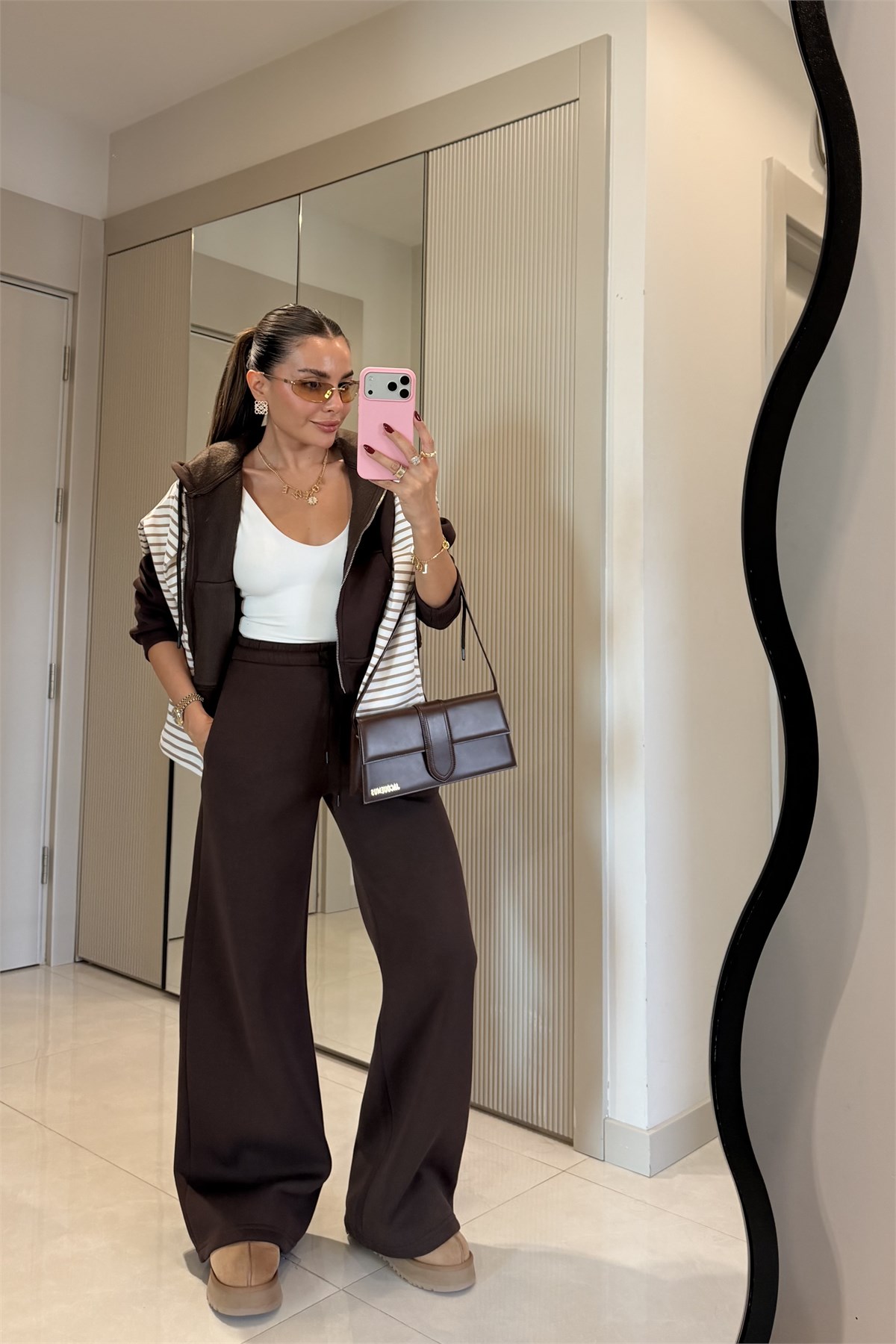 Ameira Kahve Üç İplik Takım