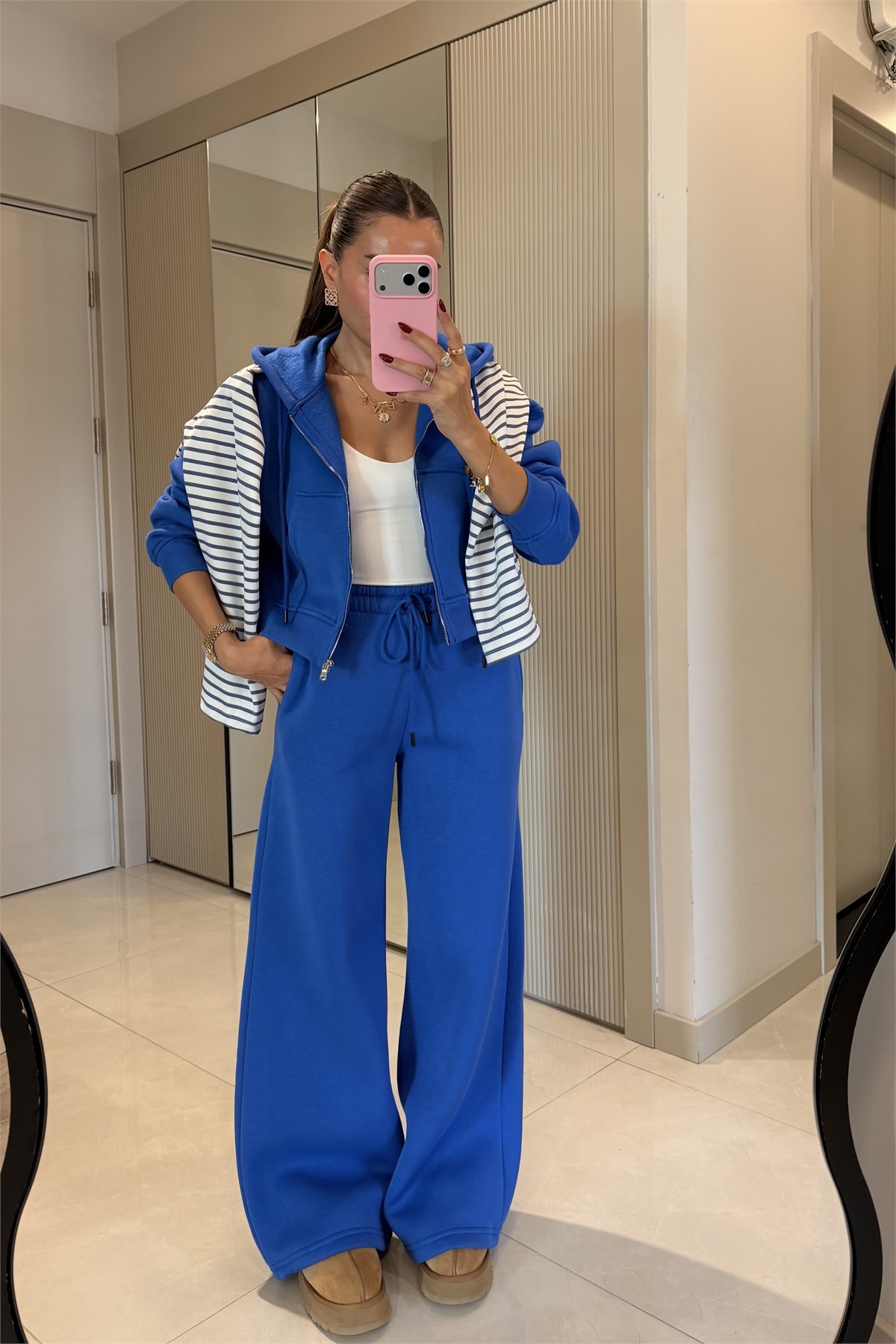 Ameira Lacivert Üç İplik Takım
