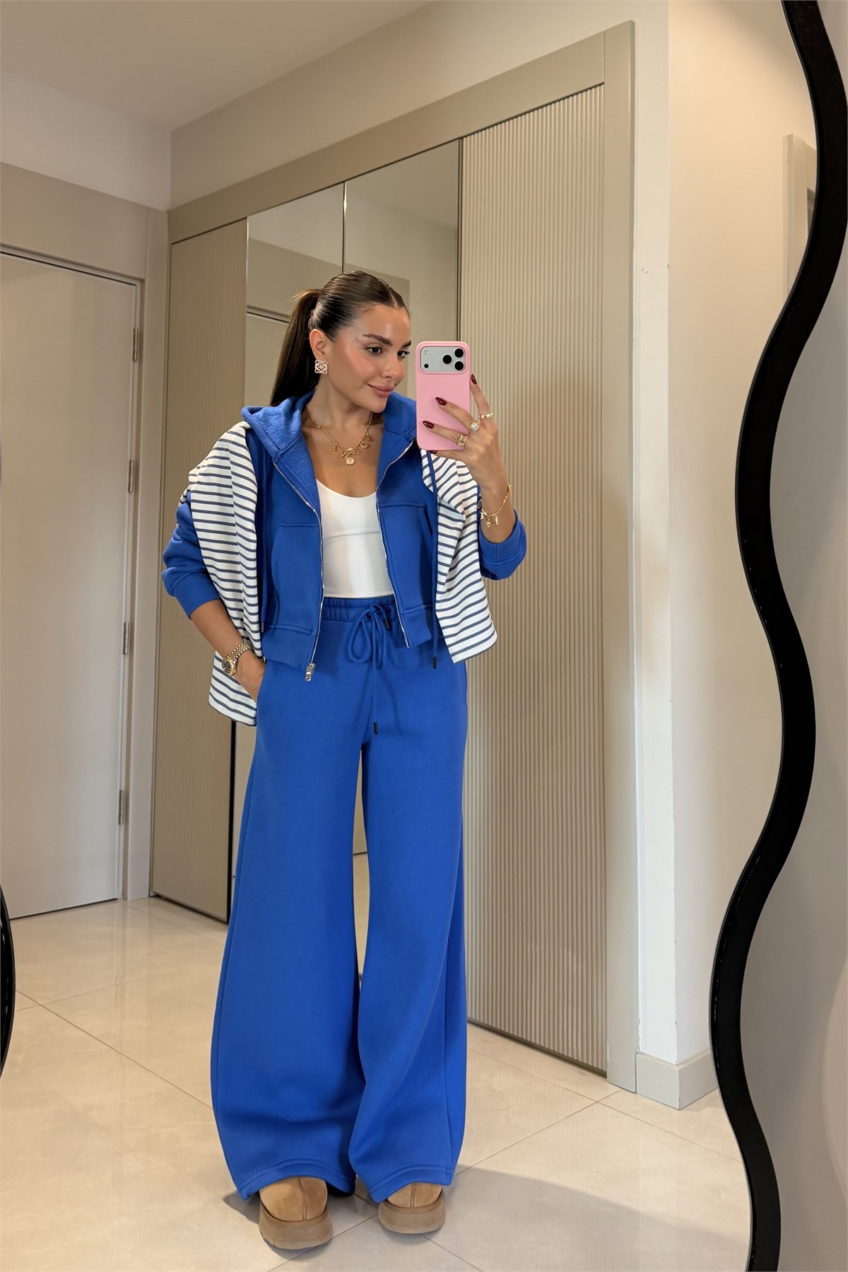 Ameira Lacivert Üç İplik Takım