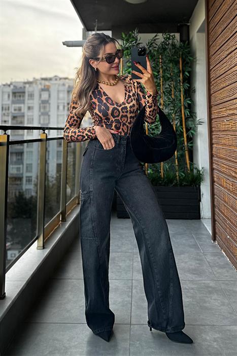 Avis Siyah Kargo Cepli Jean