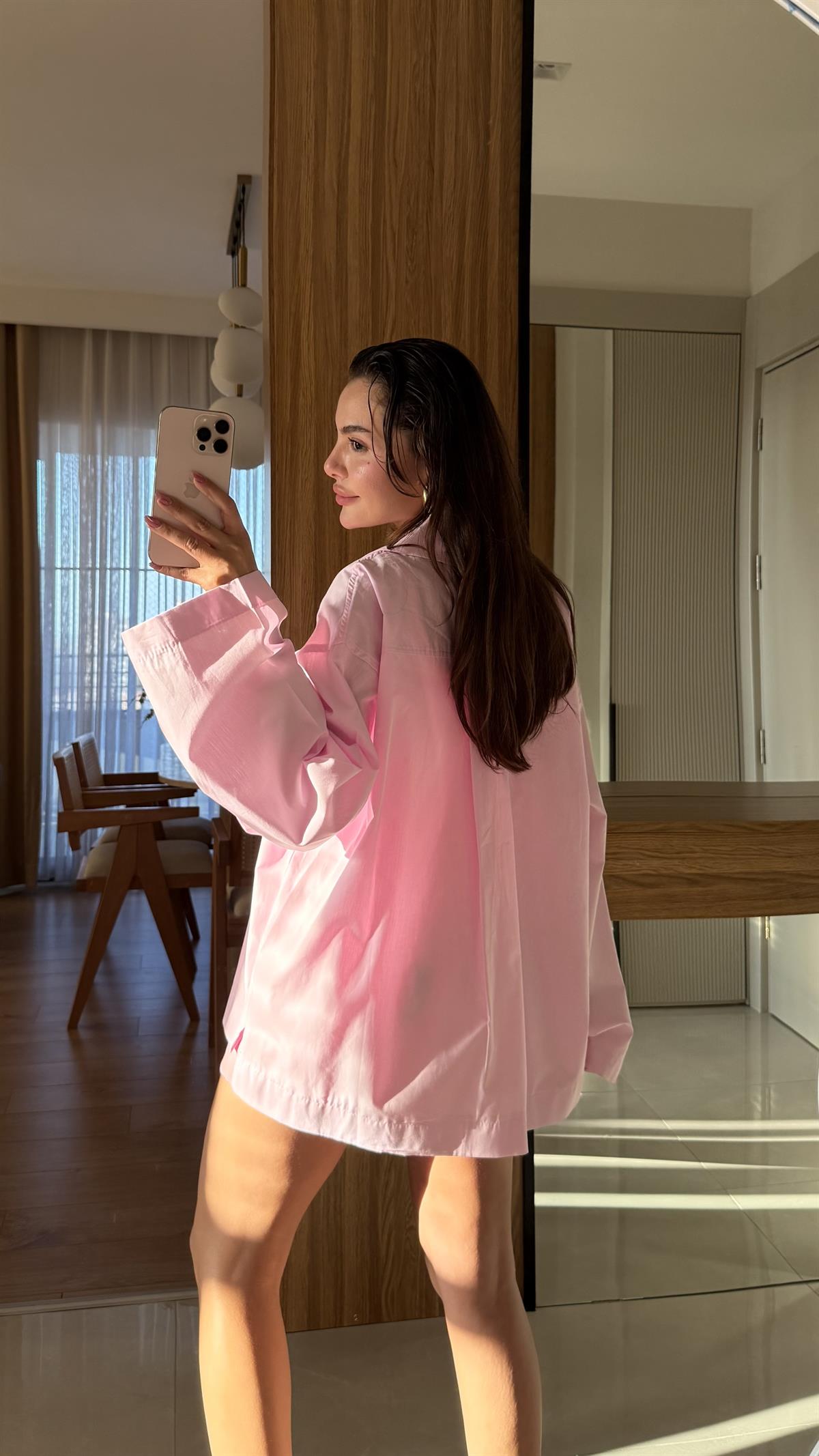 Bally Pembe Oversize Gömlek