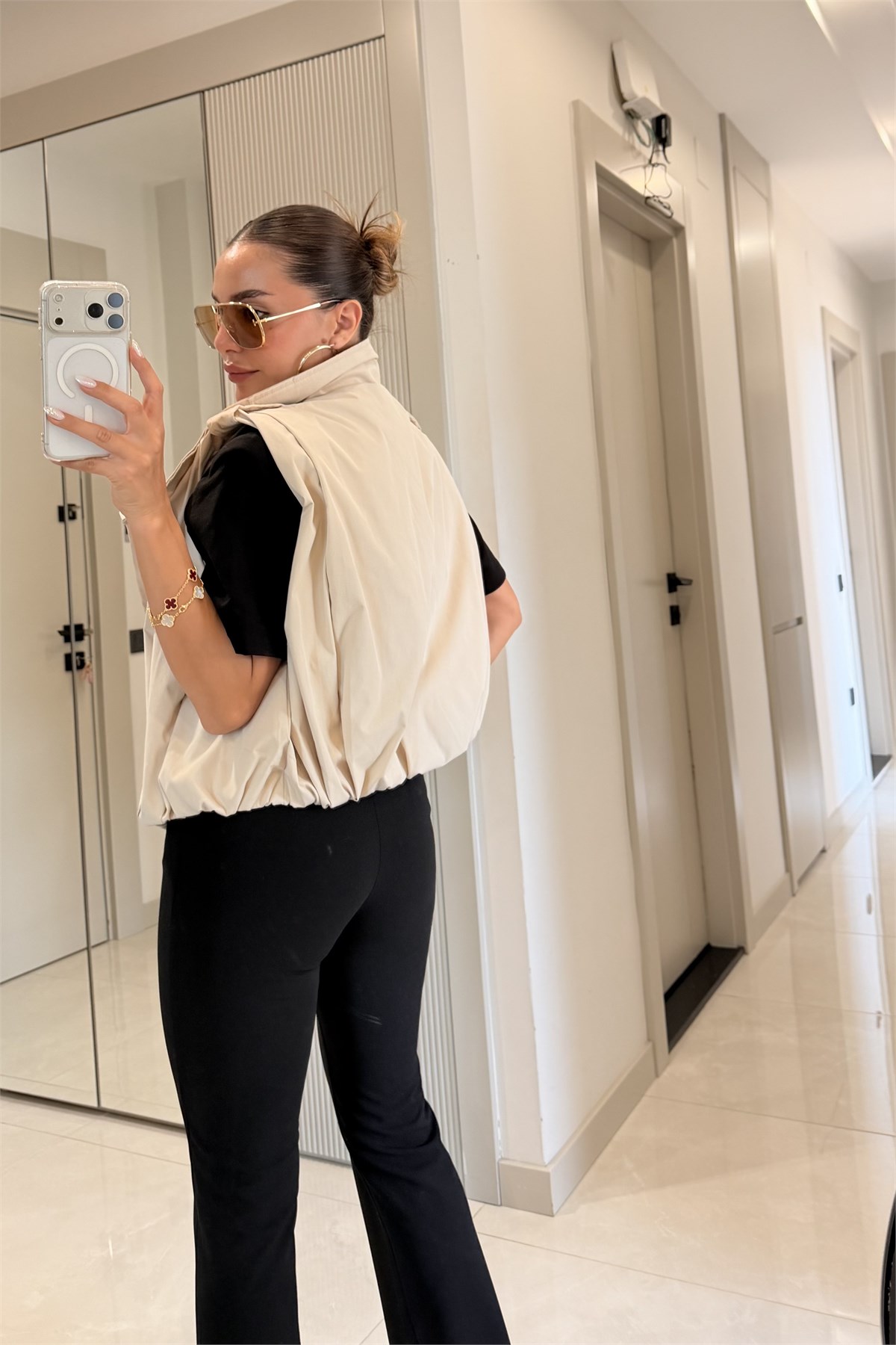 Banja Taş Oversize Trenç Yelek