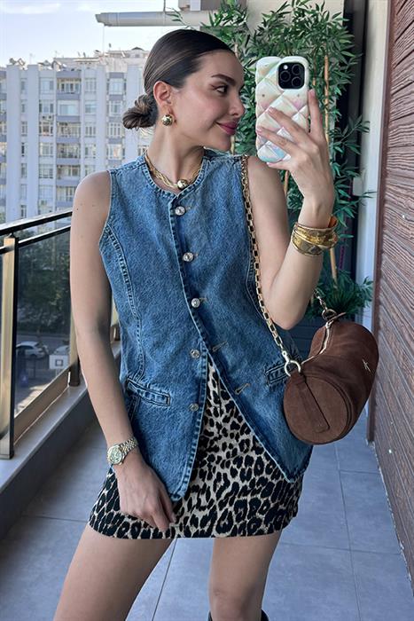 Barge Tasarım Kot Yelek