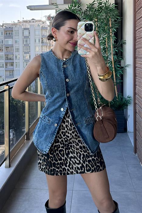 Barge Tasarım Kot Yelek