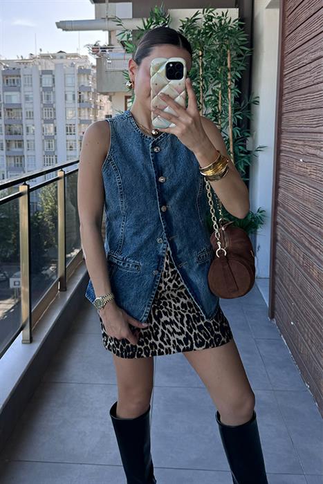 Barge Tasarım Kot Yelek