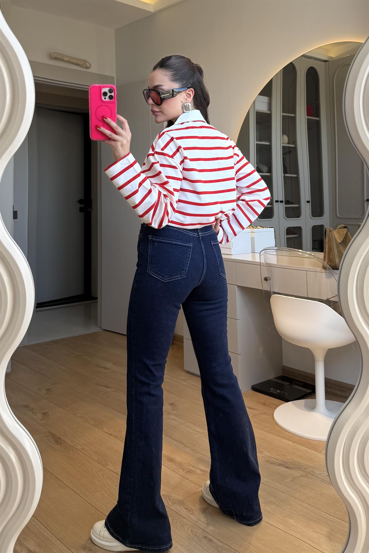 Beans Darkblue İspanyol Jean